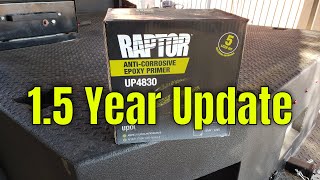 Raptor bed liner 1 year review and update on the diy flat bed welder truck  cutweldngrind [upl. by Faxun967]