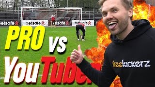 YOUTUBER vs PROs  Epic Bundesliga Football Challenges  freekickerz [upl. by Terchie]