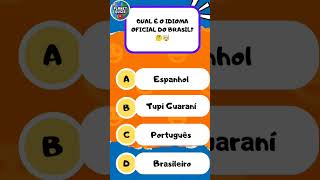 Qual é o idioma oficial do brasil🤔😮quiz mundoquiz millionaire millionviews [upl. by Ysied]