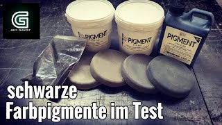 Beton schwarz färben  verschiedene schwarze Farbpigmente im Test [upl. by Richia]