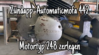 Zündapp Motor Typ 248 zerlegen  Zerlegeanleitung  Zündapp Automaticmofa 442 [upl. by Airam845]