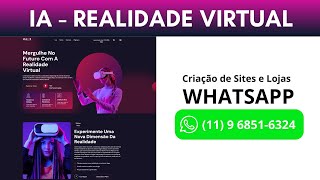 TEMPLATE SITE INTELIGENCIA ARTIFICIAL  TEMPLATE SITE REALIDADE VIRTUAL [upl. by Oneill724]