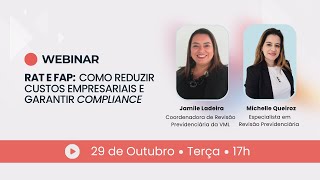 Webinar  RAT e FAP Como reduzir custos empresariais e garantir compliance [upl. by Wagner472]