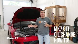 MK7 GTI Oil Change DIY How To [upl. by Eannej725]