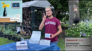 Unboxing Honeywell RTH9585WF WiFi Smart Color Programmable Touch Screen Thermostat Alexa Hey Google [upl. by Irret]