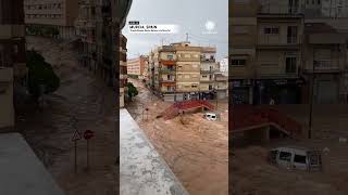 River of Muddy Floodwater Swamps Neighborhood in Spain [upl. by Yewed]