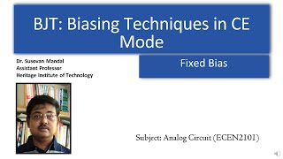 L06 BJT CE Mode  Biasing  Fixed Bias  Stability  Thermal Runway  Practical Design  Data Sheet [upl. by Nnail]