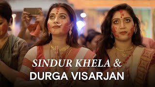 The significance of Sindur Khela amp Durga Visarjan on Vijayadashami [upl. by Llewsor]