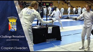 Challenge Bernadotte 2024 epee pool Caspian P vs Elwin Elg [upl. by Retxed85]