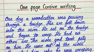 Cursive writing  One page cursive english writing practice [upl. by Neelear]