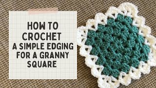 How to Crochet a Granny Square Afghan Border [upl. by Harneen]