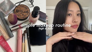 10 MINUTE MAKEUP ROUTINE high school🌷✨ simple natural [upl. by Nuawtna]