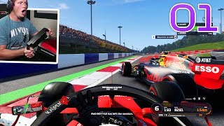 F1 2019 Online  Part 1  THIS IS CHAOS [upl. by Lonnard]