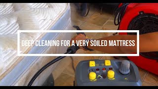 Deep cleaning For A Very Soiled Mattress [upl. by Olsson]