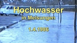 Hochwasser Melsungen 1986 [upl. by Aihsenod]