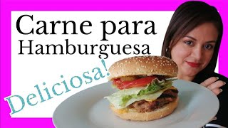 COMO PREPARAR CARNE PARA HAMBURGUESAS RICA Y DELICIOSA como hacer carne para hamburguesa [upl. by Dannon438]