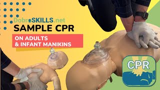 CPR Compressions and Breaths on adult and infant manikins [upl. by Halimaj]