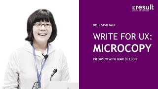 Write for UX Microcopy [upl. by Norrej]