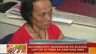 BT Kasambahay nagnakaw ng alahas laptop at pera sa kanyang amo [upl. by Kerred]