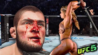 Khabib Nurmagomedov vs Warrior Diva EA sports UFC 5 [upl. by Nananne]