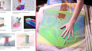 Iridescent Glass  DIY Trending Decor [upl. by Anaitsirk]