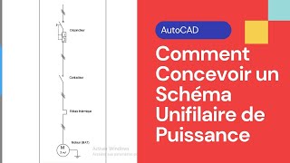 Schéma Unifilaire dun Démarrage Direct dun Moteur asynchrone [upl. by Robby636]