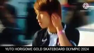 yuto horigome gold  Skateboard Olympic Japan gold [upl. by Raamaj801]