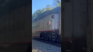 Amtrak 75 piedmont Gibsonville with the F59PHI’s 1755 city of Salisbury and 1797 city of Asheville [upl. by Ttirrej846]