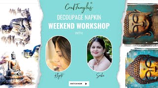 CrafTangles Weekend Workshop with Sneha 30 Nov 2024 decoupage [upl. by Zsazsa]