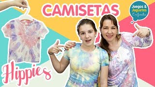 DIY CAMISETAS Hippies ¡SÚPER FÁCILES  Familukis [upl. by Gine]