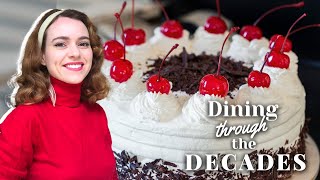 How to make 1960s Black Forest Cake  Dining Through The Decades Holiday Edition Ep 1 [upl. by Relyuhcs]