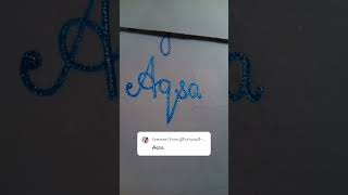 Aqsa Name🌚✨️ youtubeshorts handwriting calligraphy trending name shorts satisfying ytshorts [upl. by Kayla]