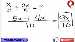 How to solve Simplification of Linear Expressions with Fractional CoefficientsMidskulmath tv [upl. by Imled]