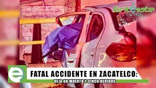 Fatal accidente en Zacatelco Deja un muerto y cinco heridos [upl. by Raney]