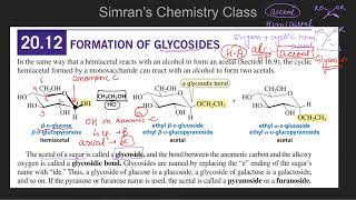 GlycosidesFormation MechanismampAnomeric effectCarbohydratesNETGATEJAM Simrans Chemistry Class [upl. by Esertak]