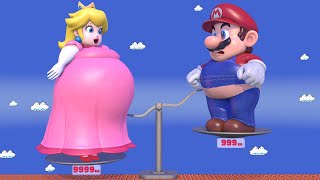 Fat Princess Peach Evolution Super Sized Maze Rescue Compilation with Mario and Pacman [upl. by Melborn]