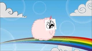 Pink Fluffy Unicorn Dancing On Rainbows EARRAPE [upl. by Dachy810]