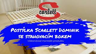 Videonávod Dětská postýlka Scarlett Dominik  stahovací bok  120x60cm [upl. by Rawde]