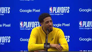 Tyrese Haliburton PostGame Interview  New York Knicks vs Indiana Pacers [upl. by Eduj]