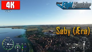 ► MFS 2020  fly over Søby Ærø Denmark  Ærø Flyveplads ICAO EKAE  4K RTX 3090 Ultra [upl. by Nace849]