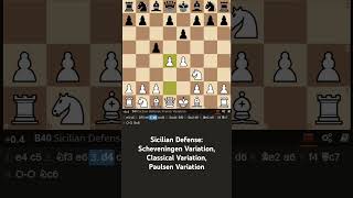 Sicilian Defense Scheveningen Variation Classical Variation Paulsen Variation [upl. by Redliw]