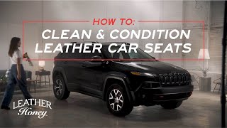 How To Clean and Condition Leather Car Seats with Leather Honey Amazons 1 Selling Leather Product [upl. by Eicnan430]