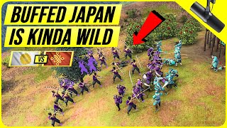 Age of Empires 4  The Japanese Buffs Are Actually Massive [upl. by Zertnom506]