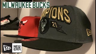 Milwaukee Bucks 2021 NBA Champion New Era 9FIFTY Snapback [upl. by Ketchan]