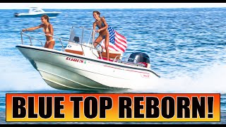 BLUE TOP LEGEND LOST THE BLUE TOP  BOCA INLET  ROUGH SEAS  BOAT LIFE  BOATS VS WAVES [upl. by Retrop]