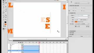 Flash Tweening  exploding text [upl. by Onibas915]
