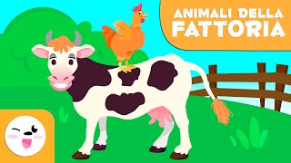 Animali della fattoria per bambini  Vocabolario per bambini [upl. by Alenoel730]