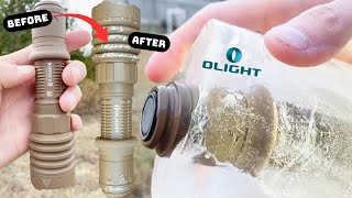 Olight Warrior X 4 Flat Dark Earth Cerakote  Durability Test [upl. by Gnoud47]