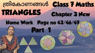 Class 7 Maths Chapter 3 Triangles Part 1 Video Page no 434647 activitiesHomeworkganithammaduram [upl. by Vidovik]