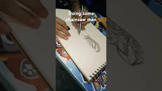 Chainsaw man drawing drawing fanart [upl. by Htederem]